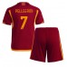 Maillot de foot AS Roma Lorenzo Pellegrini #7 Domicile vêtements enfant 2023-24 Manches Courtes (+ pantalon court)